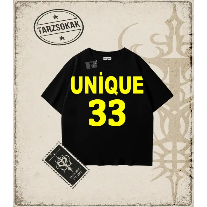 UNİQUE SARI Oversize Unisex Tişört