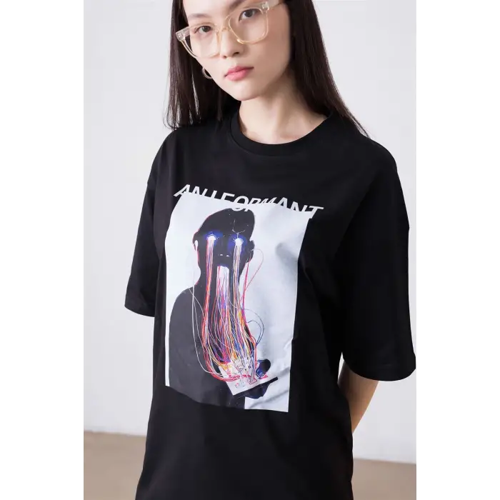 Unisex Aniformant Siyah Tshirt