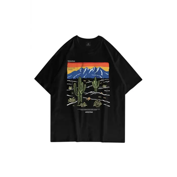 Unisex Arizona Befearless Siyah Tshirt