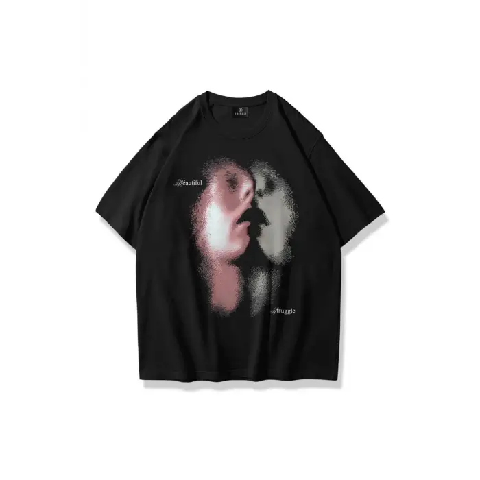 Unisex Beautiful Struggle Tshirt Siyah
