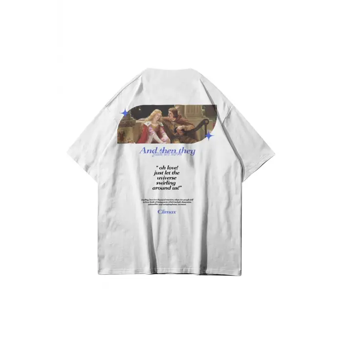 Unisex Beyaz Fall In Love Tshirt