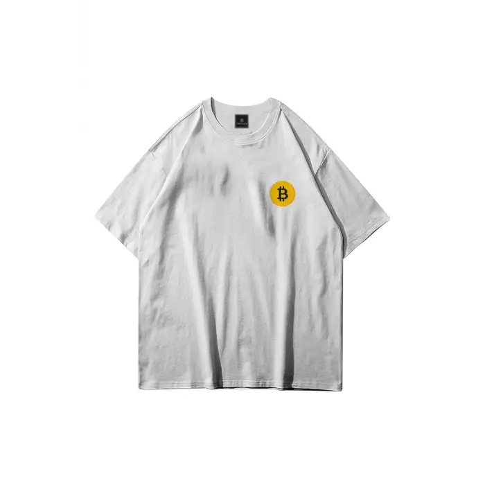 Unisex Bitcoin Beyaz Tshirt