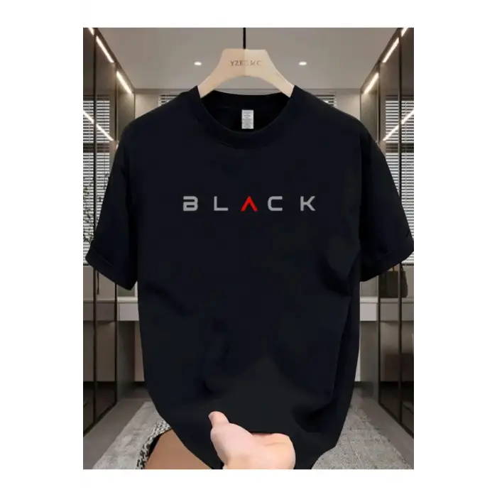 Unisex Black Baskılı Oversize
