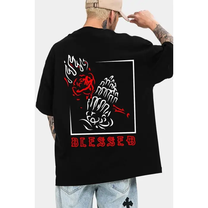 Unisex Blesseb Baskılı T-shirt