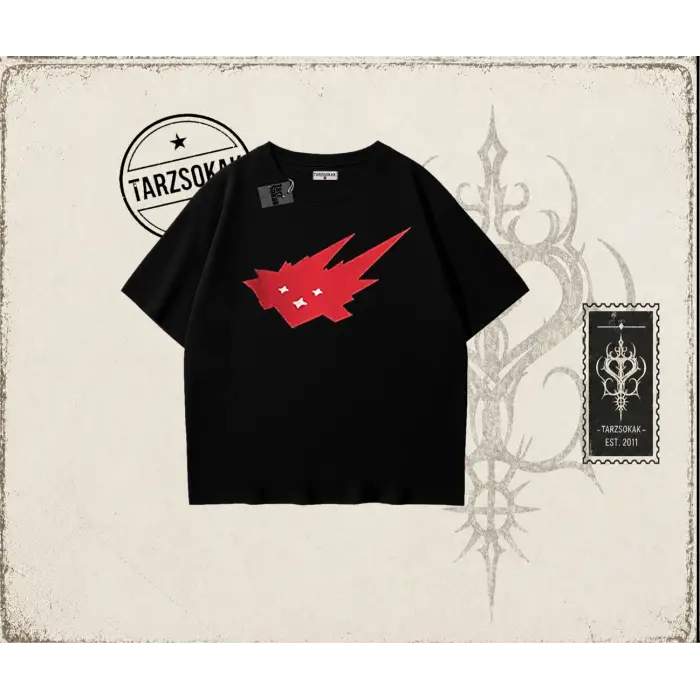Unisex Cacti Travis Scott Oversize Unisex Tişört Beyaz
