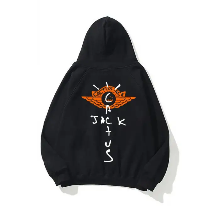 Unisex Cactus Jack 101 Siyah Sweatshirt