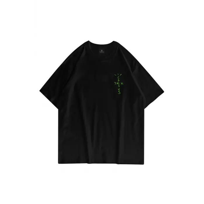 Unisex Cactus Jack Air Siyah Tshirt