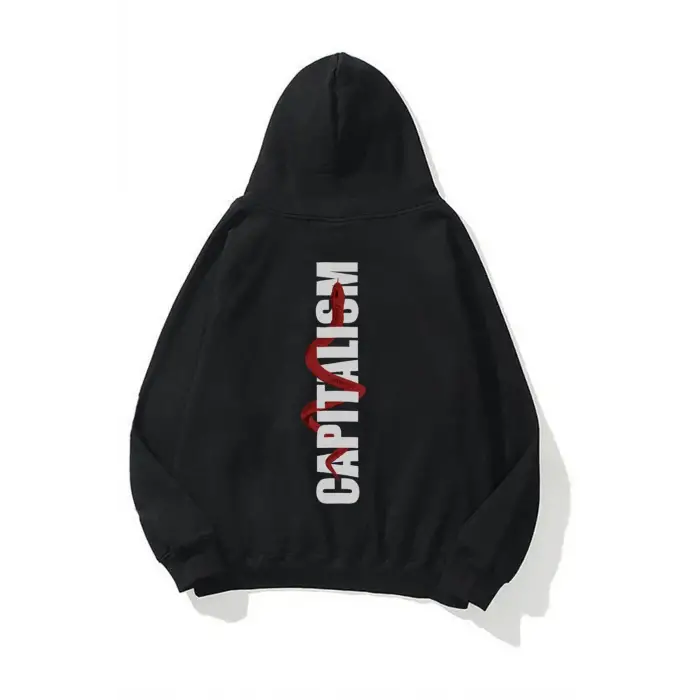 Unisex Capitalism Sweatshirt Siyah
