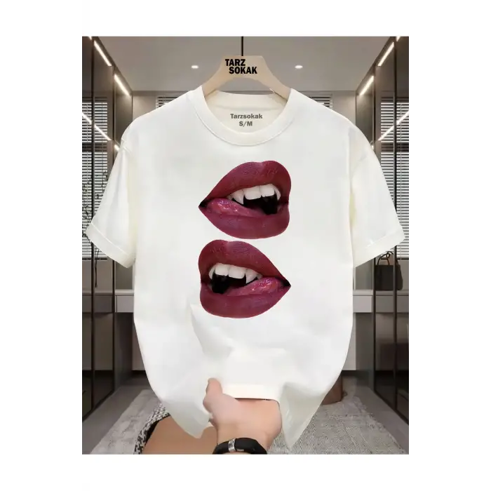 UNİSEX Carzy Lips T-shirt