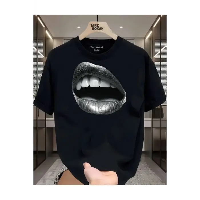 UNİSEX Carzy Lips T-shirt