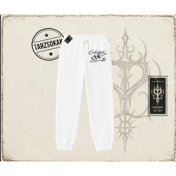 Unisex Celestial Sent Unisex Jogger Eşofman Altı Beyaz
