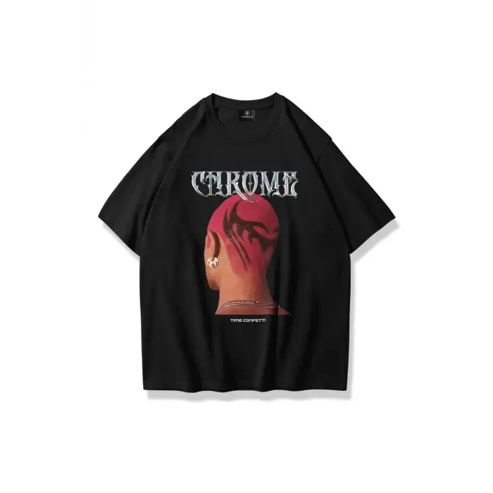 Unisex Chrome Tshirt Siyah