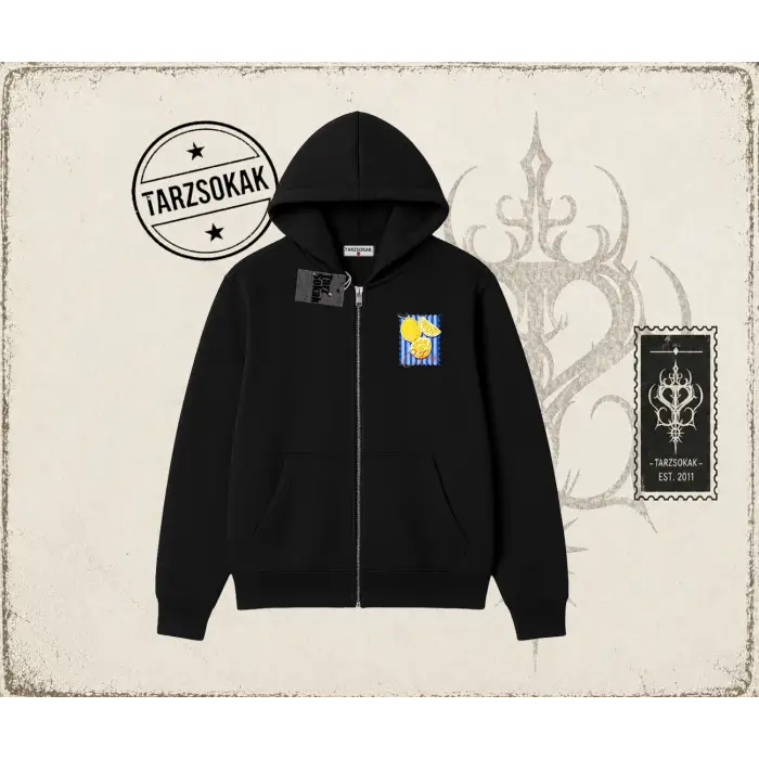 Unisex Citrus Oversize Unisex Hırka & Çeket Fermuarlı Sweatshirt Beyaz