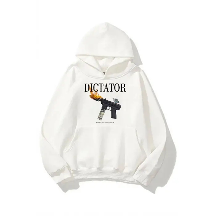 Unisex Dictator Beyaz Sweatshirt