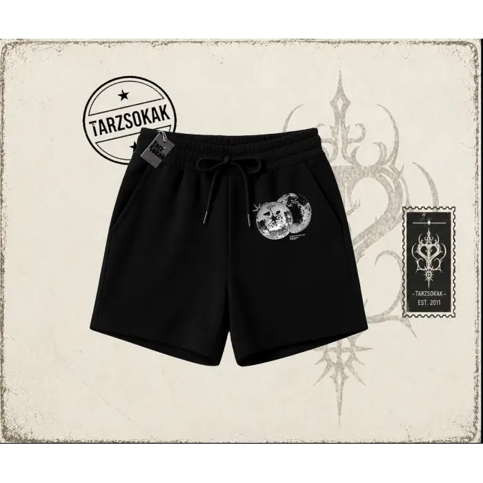 Unisex Discoball Unisex Şort Beyaz