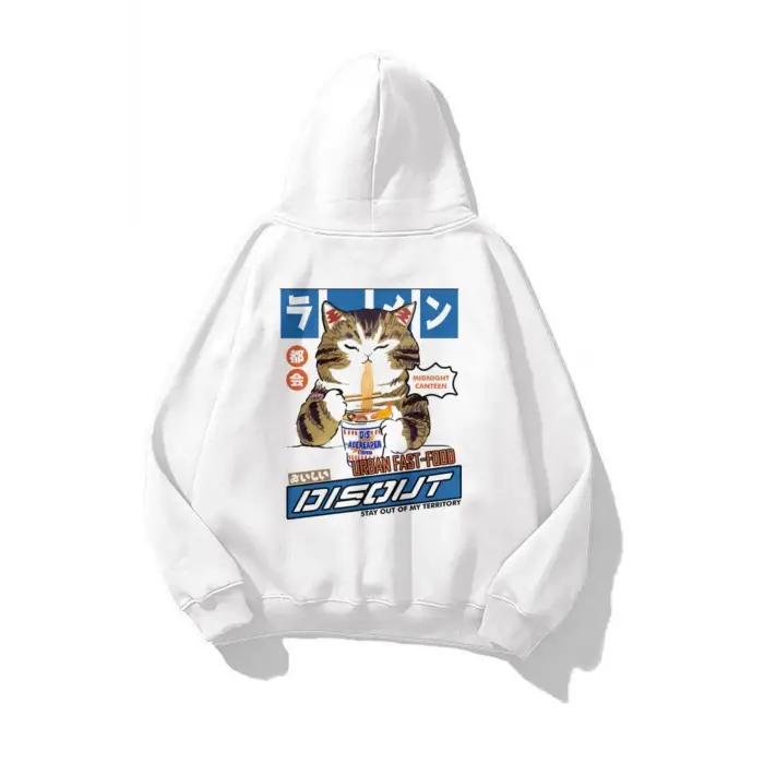 Unisex Disout Sweatshirt Beyaz