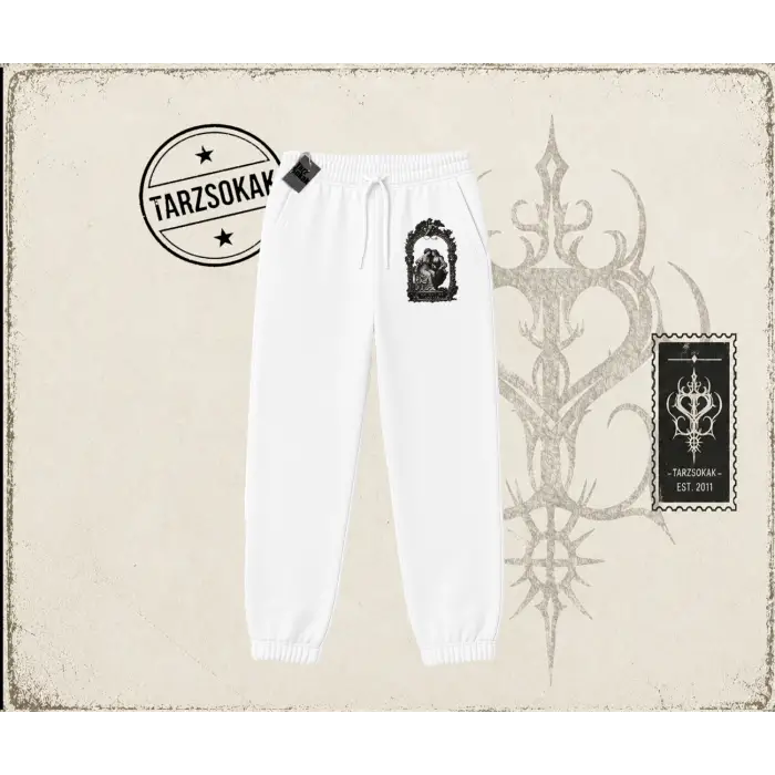 Unisex Do not be Afraid Unisex Jogger Eşofman Altı Beyaz