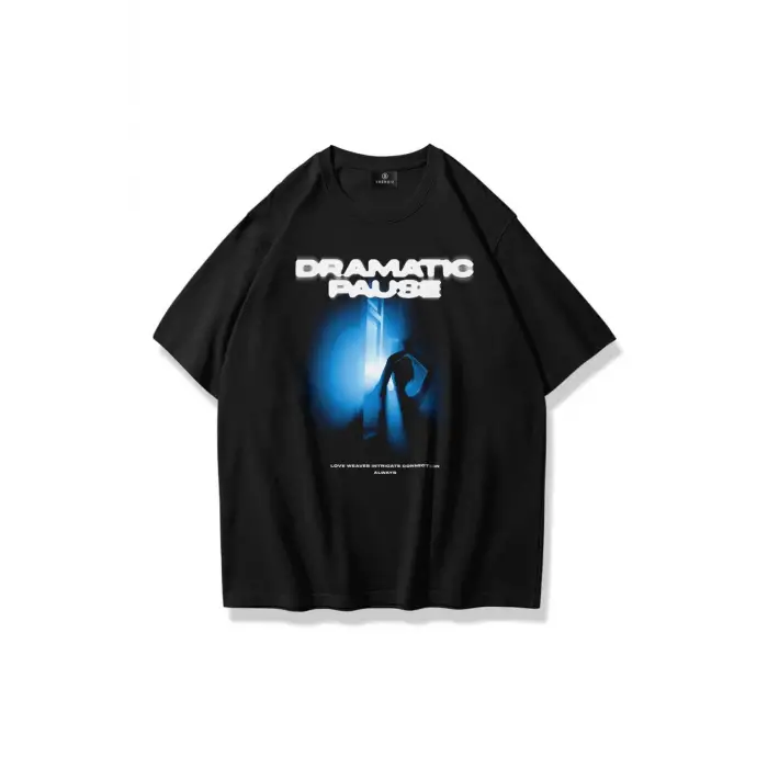Unisex Dramatic Pause Tshirt Siyah