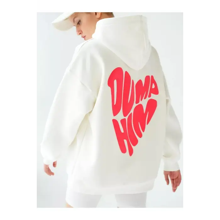 Unisex Dump Him Sweatshirt Beyaz