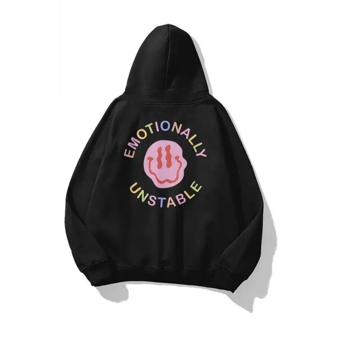 Unisex Emotionally Sweatshirt Siyah