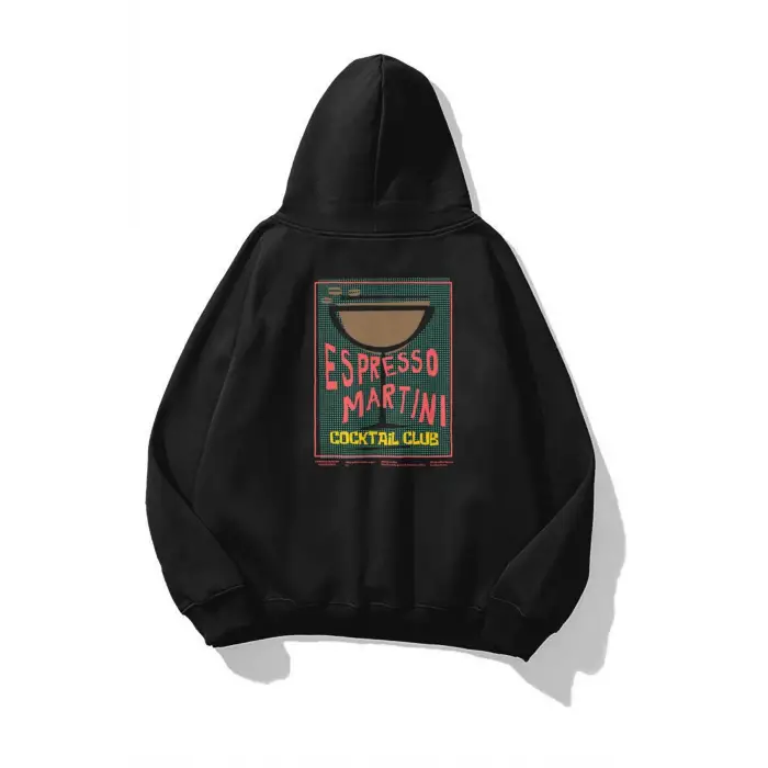 Unisex Espresso Martini Poster Sweatshirt Siyah