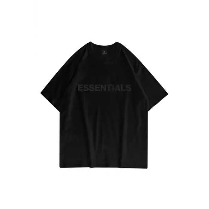 Unisex Essentials Siyah Tshirt