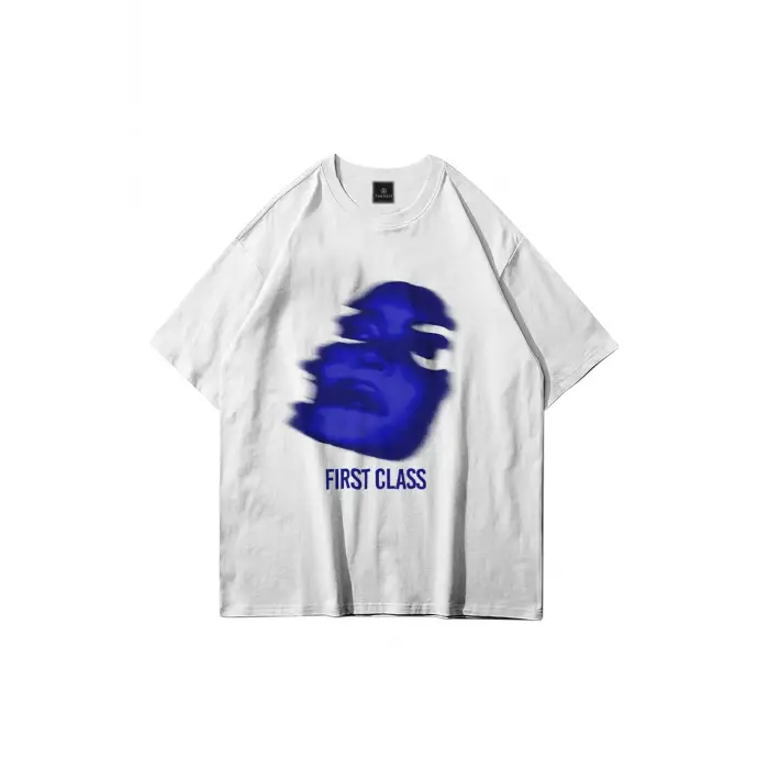 Unisex First Class Beyaz Tshirt