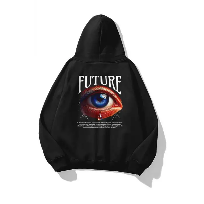 Unisex Future Eye Sweatshirt Siyah