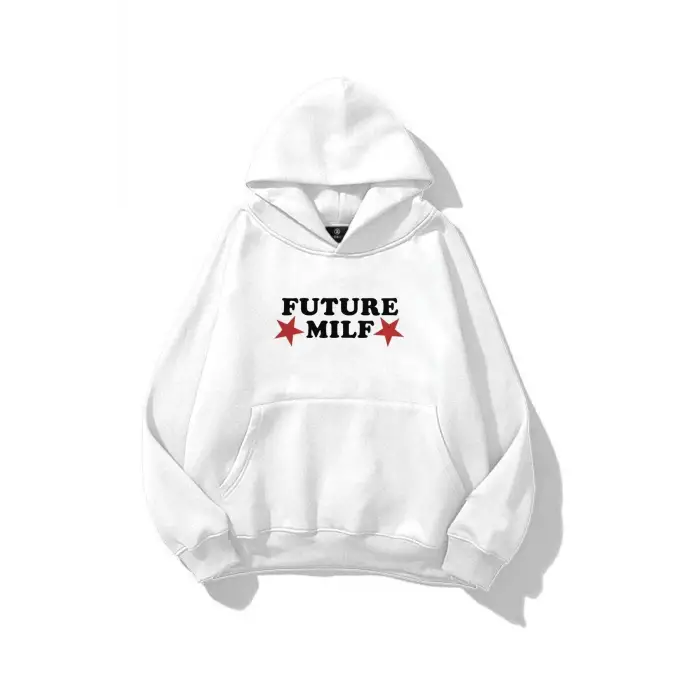 Unisex Future Milf Sweatshirt Beyaz