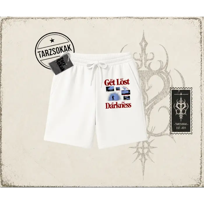 Unisex Get Lost Unisex Şort Beyaz