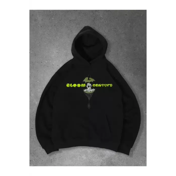 Unisex Ghost Apple Sweatshirt Siyah