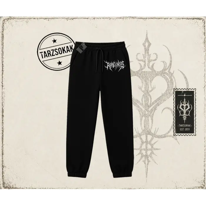 Unisex Gothic Ruthless Unisex Jogger Eşofman Altı Beyaz