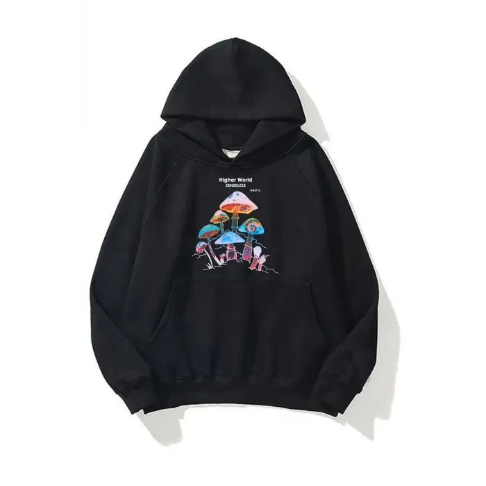 Unisex Higher World Siyah Sweatshirt