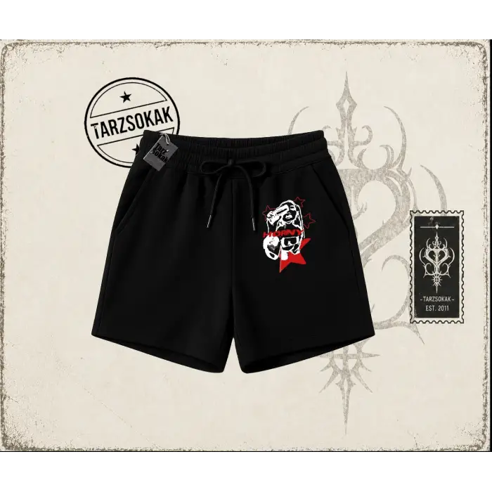 Unisex Horny Star Unisex Şort Beyaz