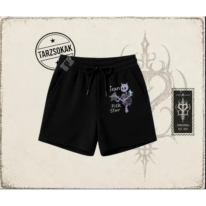 Unisex I Can Pick Star Unisex Şort Beyaz