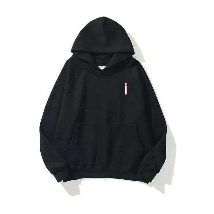 Unisex I Harfli Siyah Sweatshirt