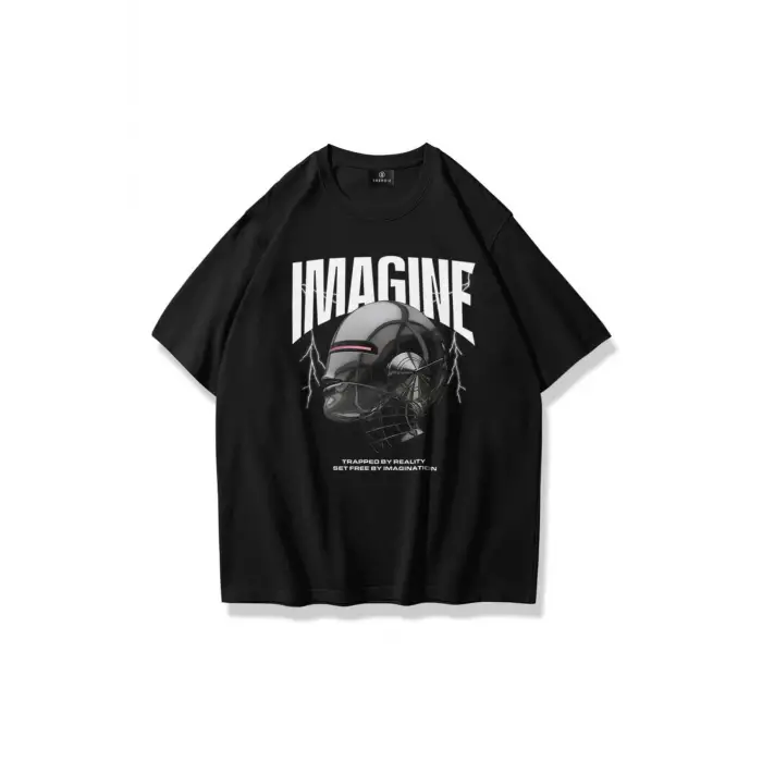 Unisex Imagine Tshirt Siyah