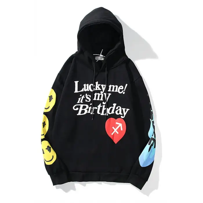 Unisex Its My Birthday Siyah Sweatshirt
