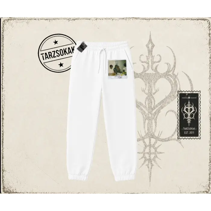Unisex Kendrick Lamar M.a.a.d City Unisex Jogger Eşofman Altı Beyaz