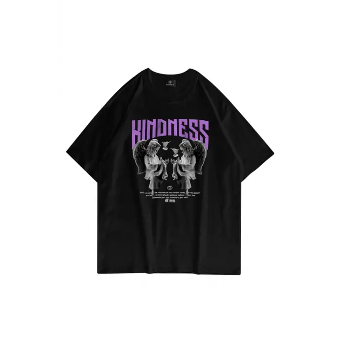 Unisex Kindness Siyah Tshirt