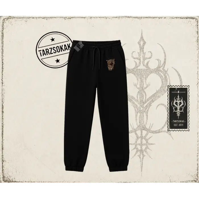 Unisex Kulaklıklı Kedi Unisex Jogger Eşofman Altı Beyaz