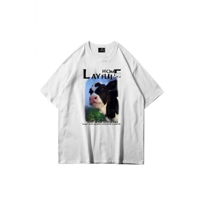 Unisex Layful Tshirt Beyaz
