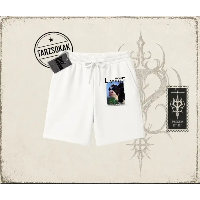 Unisex Layful Unisex Şort Beyaz