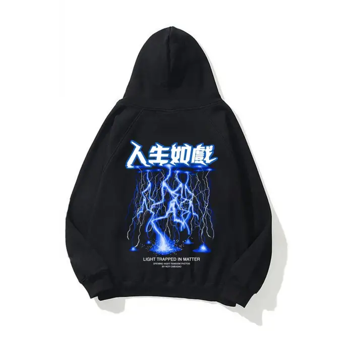 Unisex Light Trapped In Matter Siyah Sweatshirt