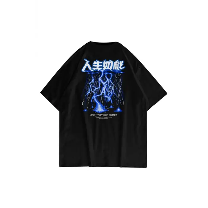 Unisex Light Trapped In Matter Siyah Tshirt