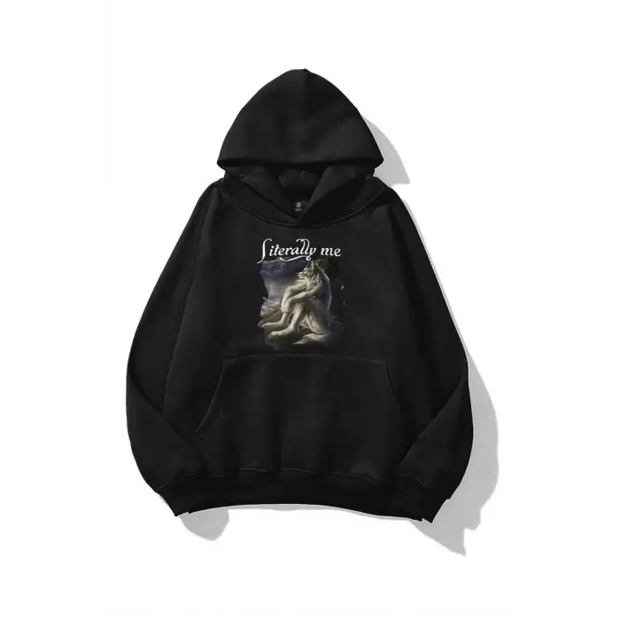 Unisex Literally Me Sweatshirt Siyah