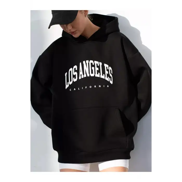 Unisex Los Angeles Sweatshirt Siyah