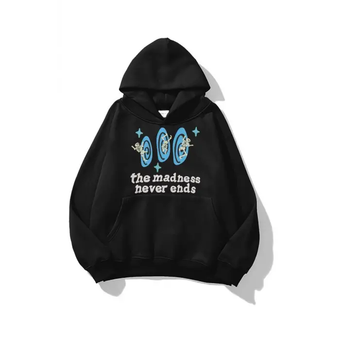 Unisex Madness Never Ends Sweatshirt Siyah