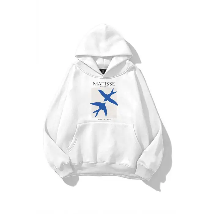 Unisex Matisse Abstract Doves Sweatshirt Beyaz
