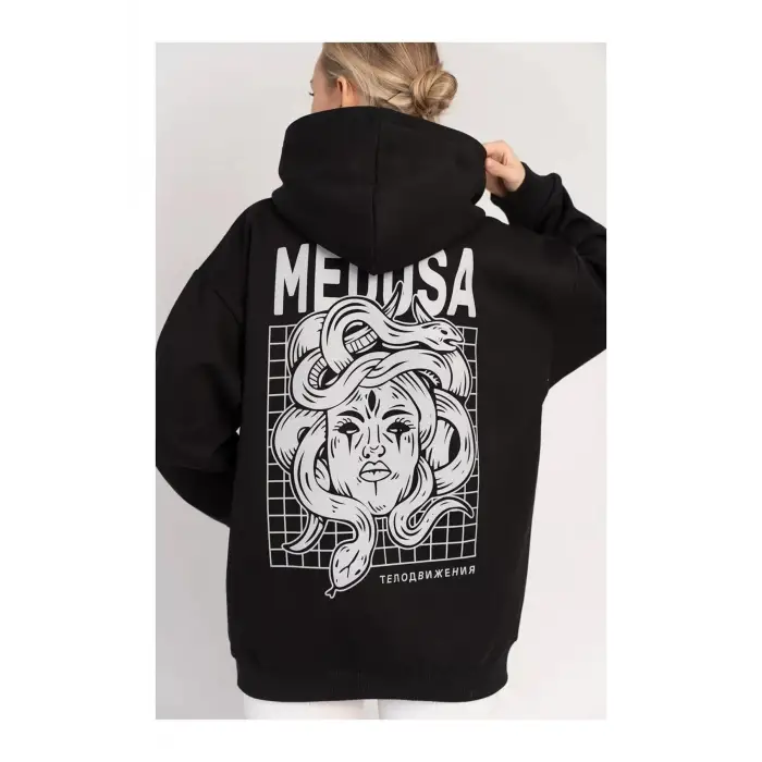 Unisex Medusa Sweatshirt Siyah